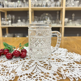 Кружка пивная из хрусталя в прессе. 350мл. Богемия, Чехословакия, винтажное время выпуска. Картинка 1